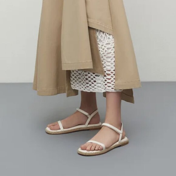 Charles & Keith Black Ankle Strap Flat Espadrille Sandals EU36 - Picture 2 of 9